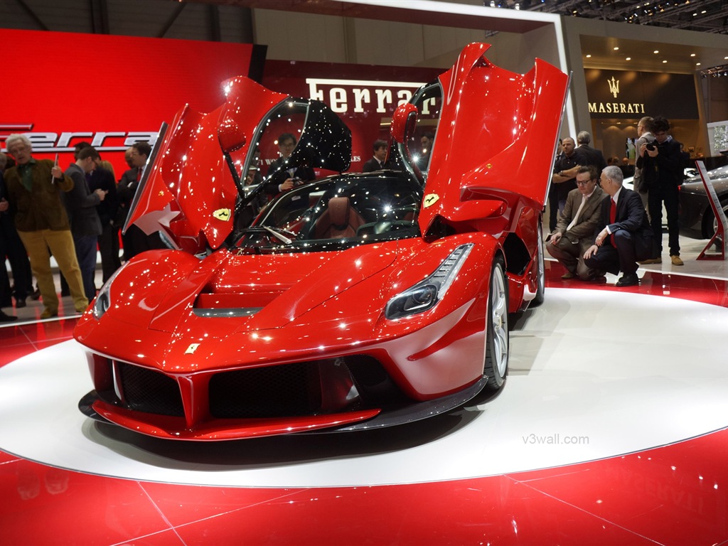 2013 Ferrari rouge LaFerrari supercar HD fonds d'écran #10 - 1024x768