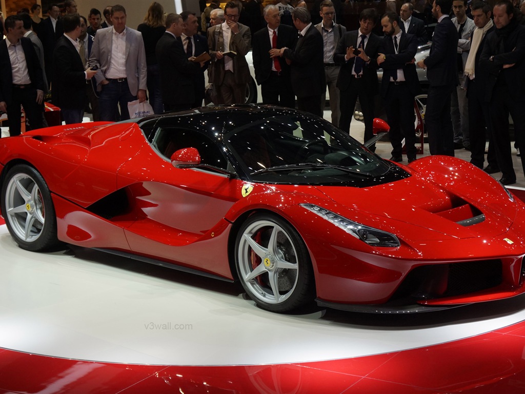 2013 Ferrari rouge LaFerrari supercar HD fonds d'écran #13 - 1024x768
