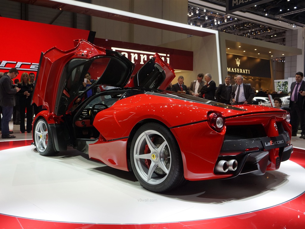 2013 Ferrari rouge LaFerrari supercar HD fonds d'écran #17 - 1024x768
