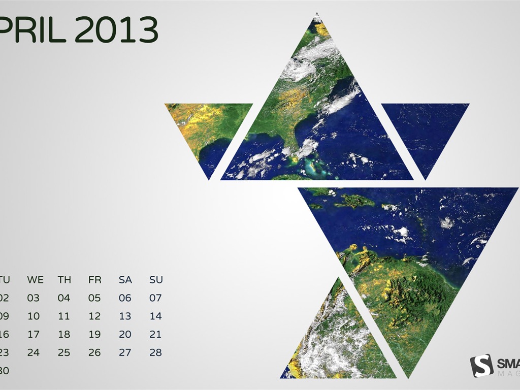 April 2013 Kalender Wallpaper (1) #6 - 1024x768