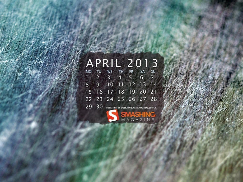 April 2013 Calendar wallpaper (1) #7 - 1024x768