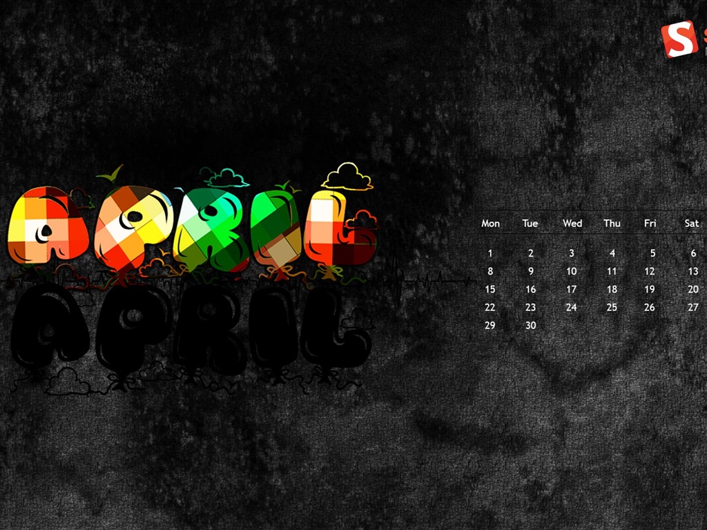 04 2013 Calendar fondo de pantalla (2) #8 - 1024x768