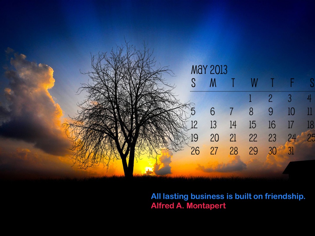 May 2013 calendar wallpaper (2) #21 - 1024x768