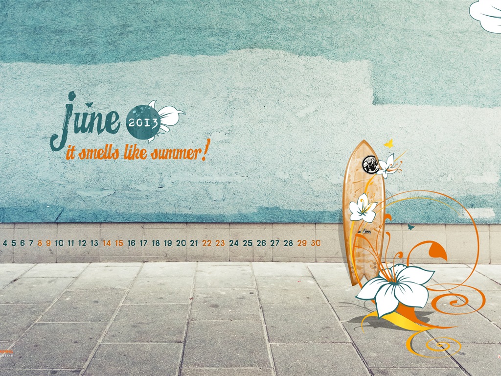 June 2013 calendar wallpaper (2) #4 - 1024x768