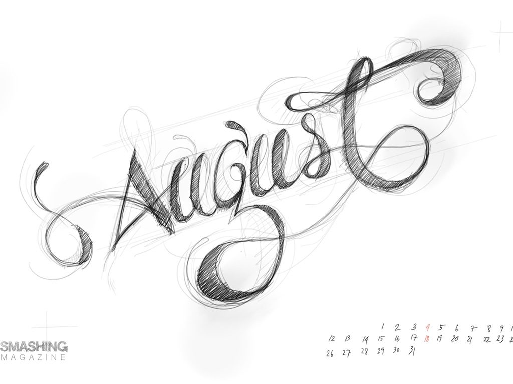 Август 2013 календарь обои (2) #5 - 1024x768