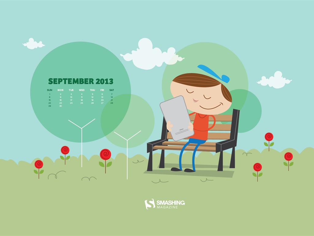 September 2013 Kalender Wallpaper (2) #17 - 1024x768
