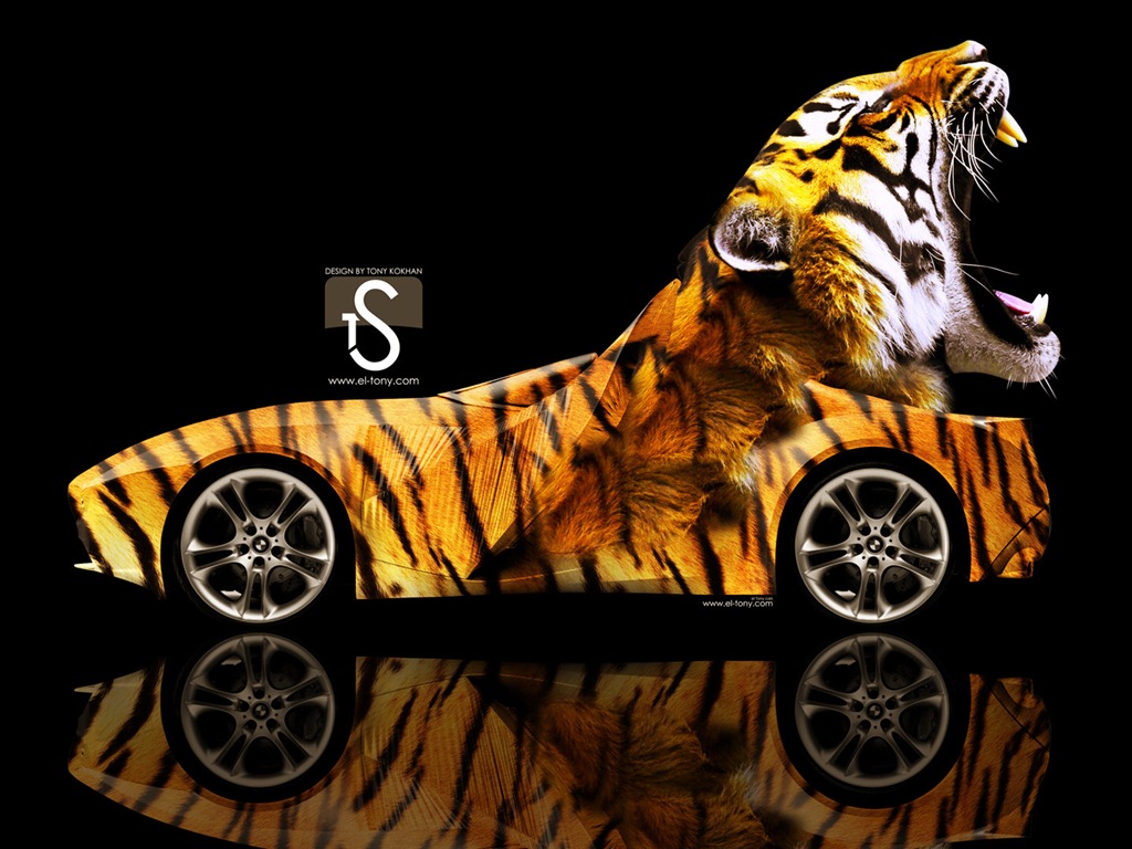 梦幻创意汽车设计壁纸，动物汽车20 - 1024x768