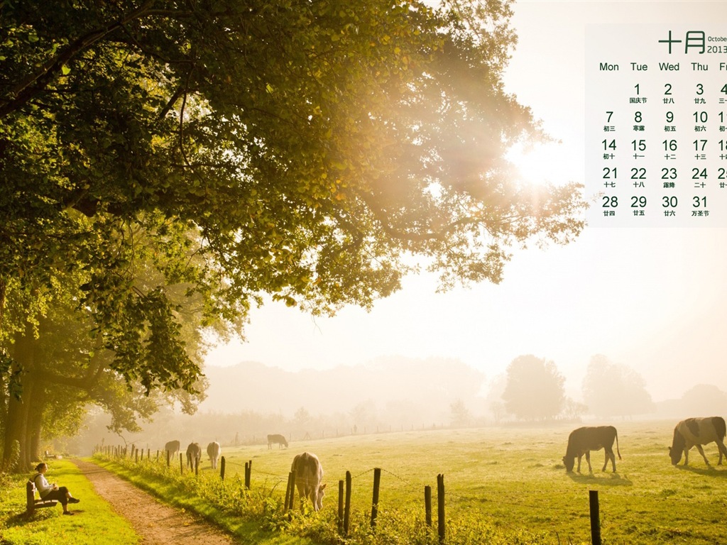 Oktober 2013 Kalender Wallpaper (1) #1 - 1024x768