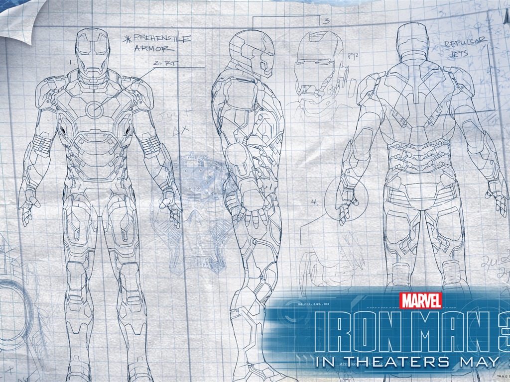 Iron Man 3 2013 钢铁侠3 最新高清壁纸8 - 1024x768