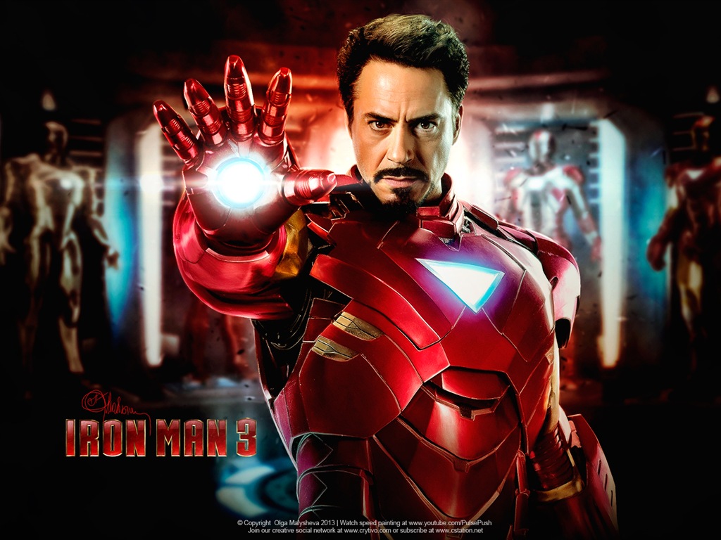 2013 Iron Man 3 nejnovější HD tapety na plochu #11 - 1024x768