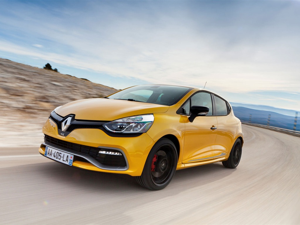 2013 Renault Clio RS 200 de couleur jaune voitures fonds d'écran HD #12 - 1024x768