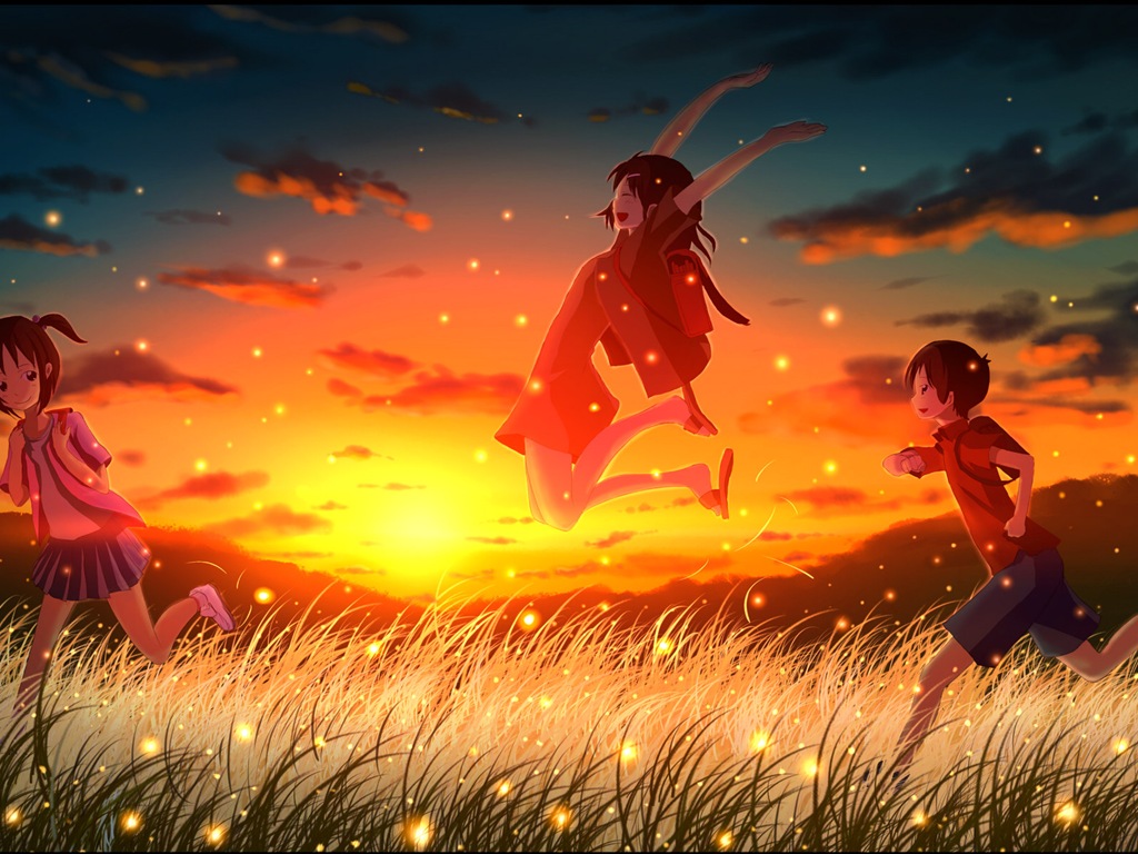 Firefly летом красивые обои аниме #1 - 1024x768