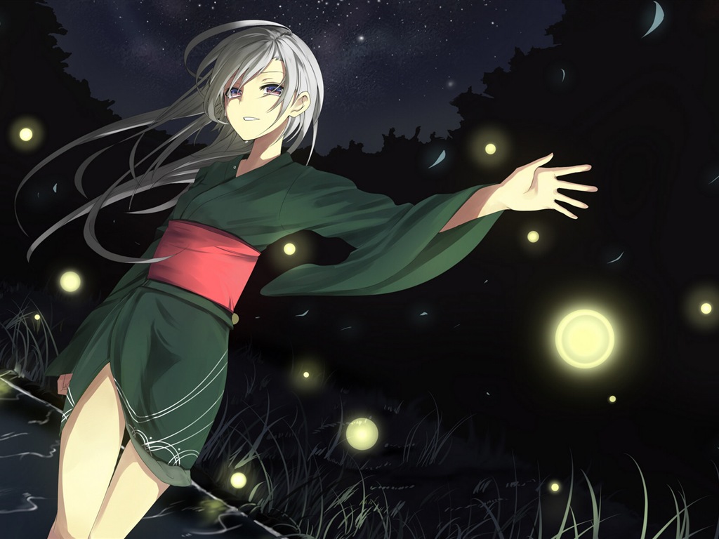 Firefly Summer beautiful anime wallpaper #4 - 1024x768