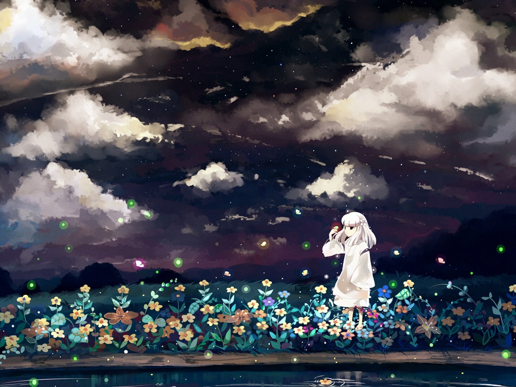 Firefly Summer beautiful anime wallpaper #9 - 1024x768