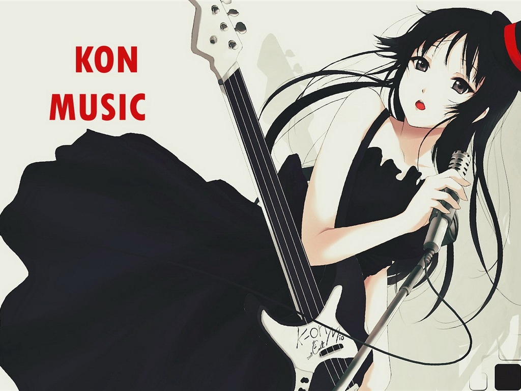 音楽ギターアニメの女の子HDの壁紙 #2 - 1024x768