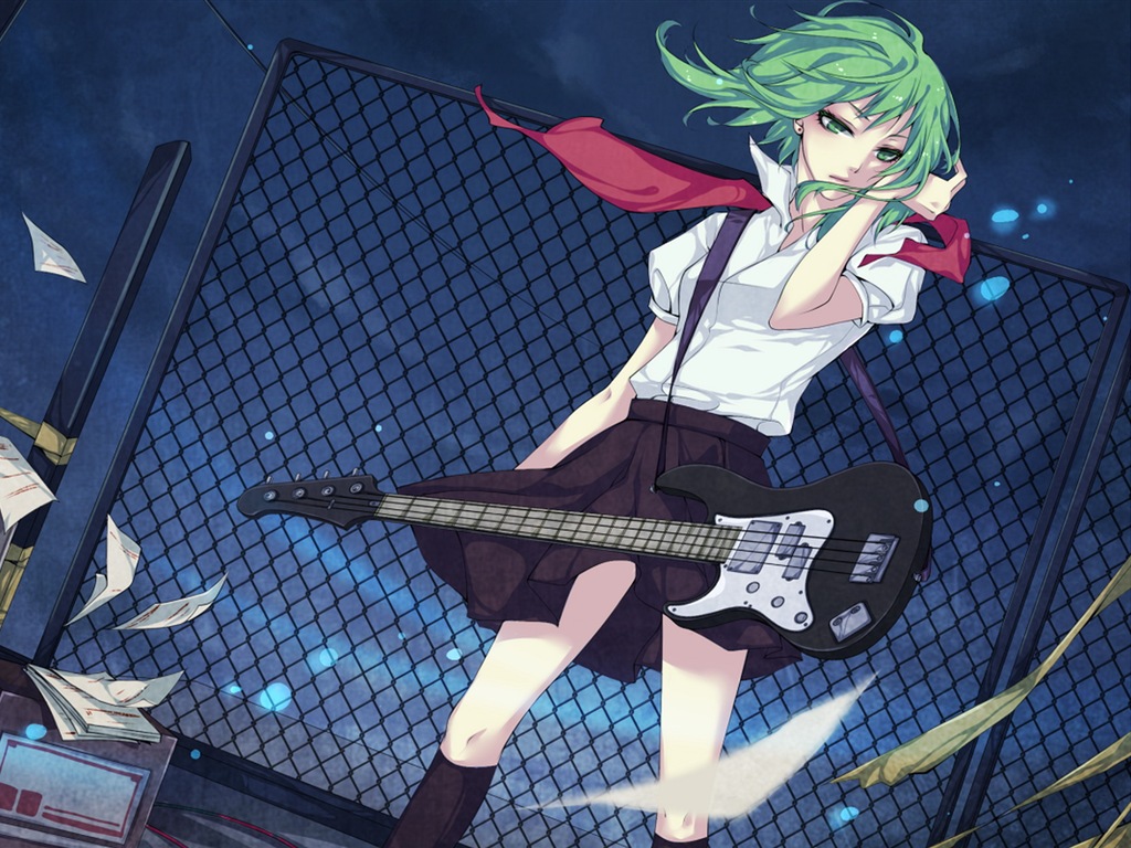 Musique guitare anime girl wallpapers HD #16 - 1024x768