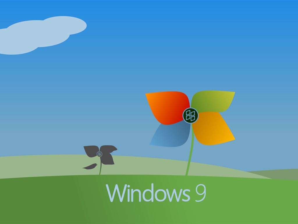 마이크로 소프트 윈도우 9 시스템 테마 HD 배경 화면 #5 - 1024x768