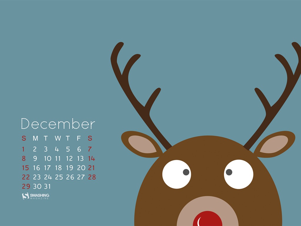 December 2013 Calendar wallpaper (1) #9 - 1024x768