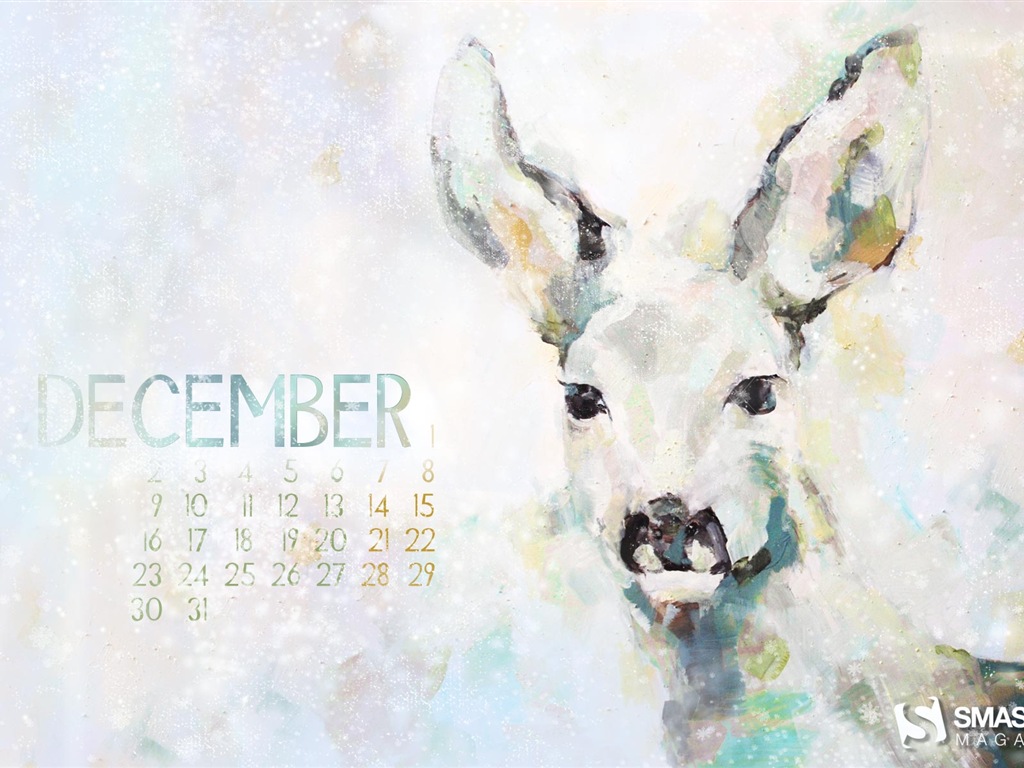 Декабрь 2013 Календарь обои (2) #17 - 1024x768