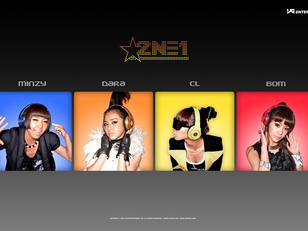Korean music girls group 2NE1 HD wallpapers #16 - 1024x768