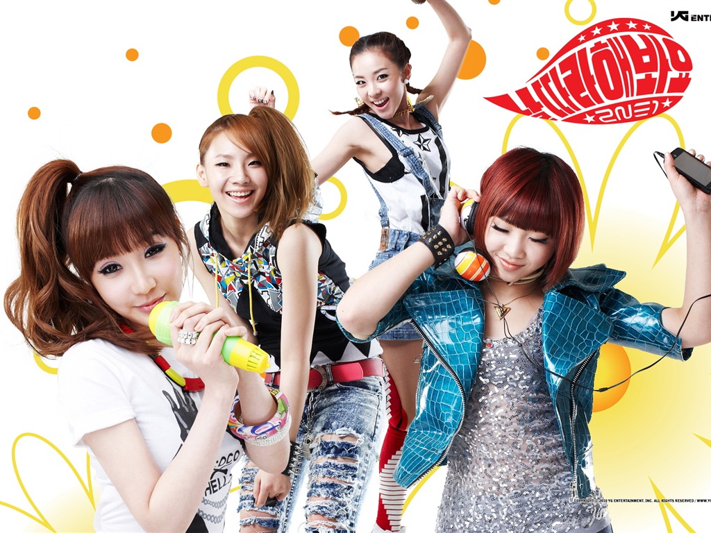 Corea niñas grupo de música 2NE1 fondos de pantalla HD #23 - 1024x768