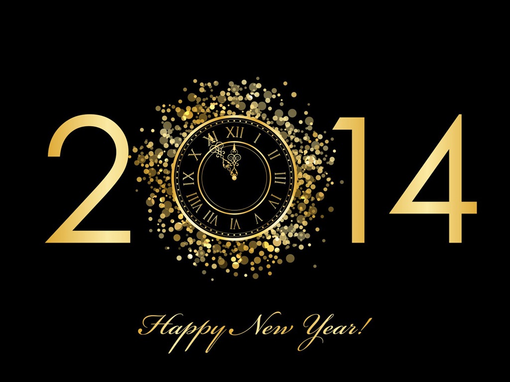 2014 New Year Theme HD Fonds d'écran (1) #1 - 1024x768