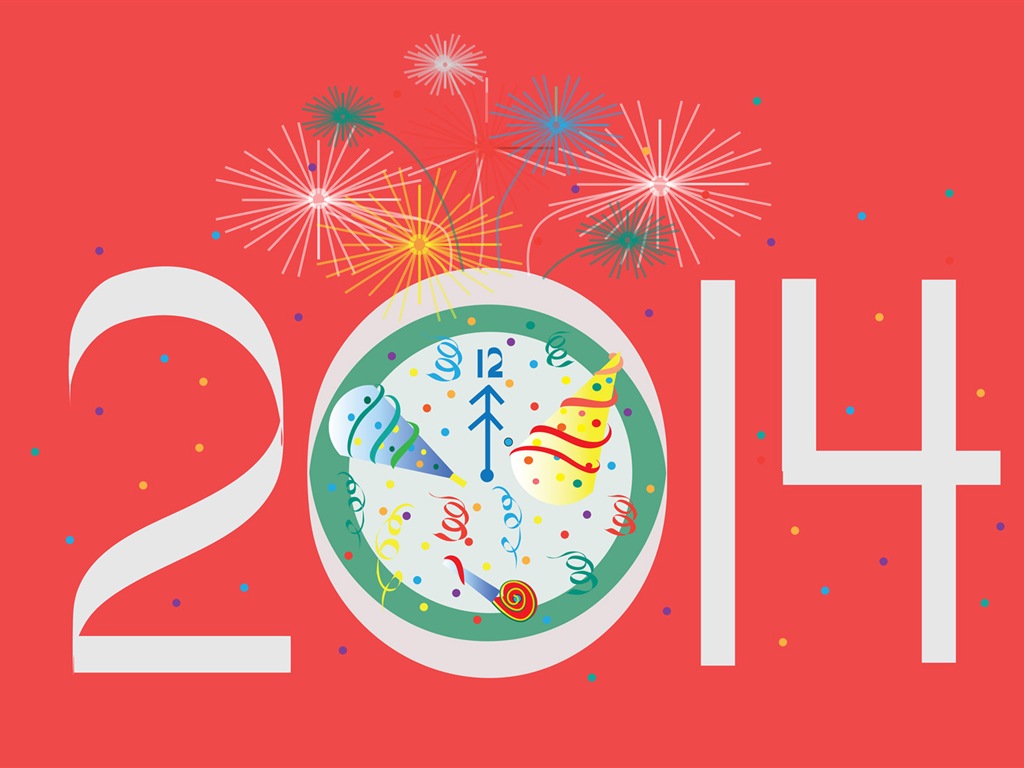 2014 New Year Theme HD Fonds d'écran (1) #8 - 1024x768