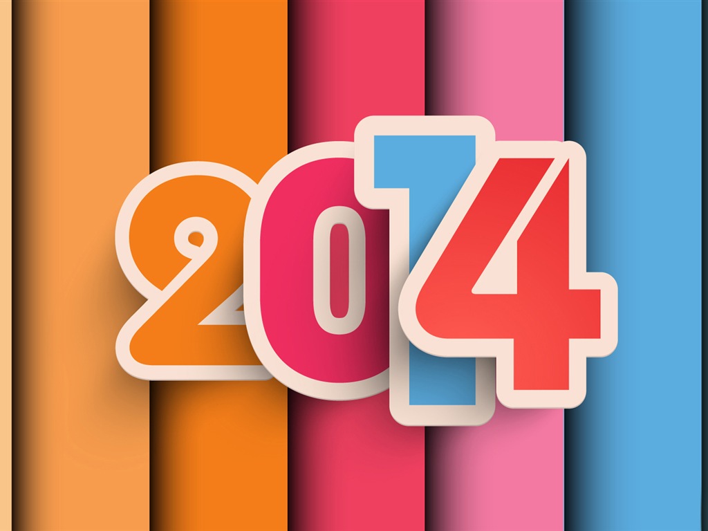 2014 New Year Theme HD Fonds d'écran (1) #9 - 1024x768