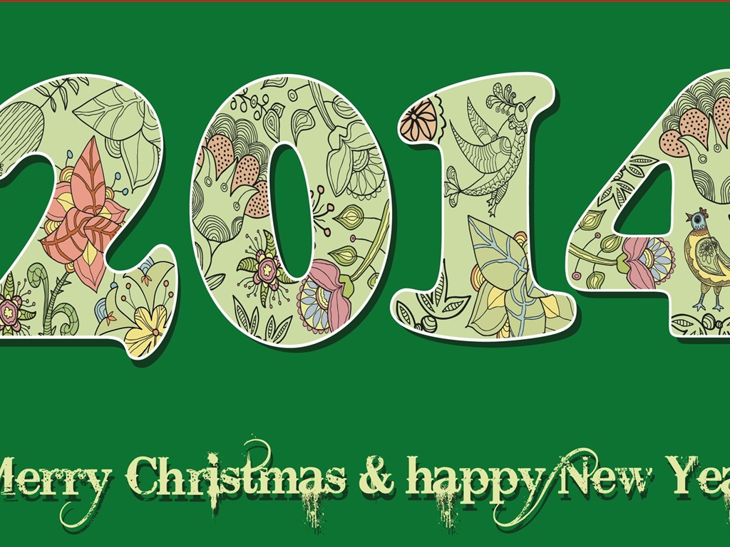 2014 Новый год Стиль Обои (2) #7 - 1024x768