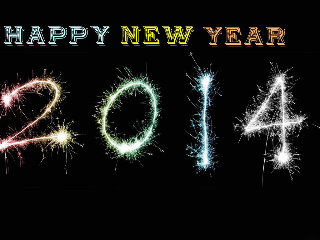 2014 New Year Theme HD Fonds d'écran (2) #12 - 1024x768