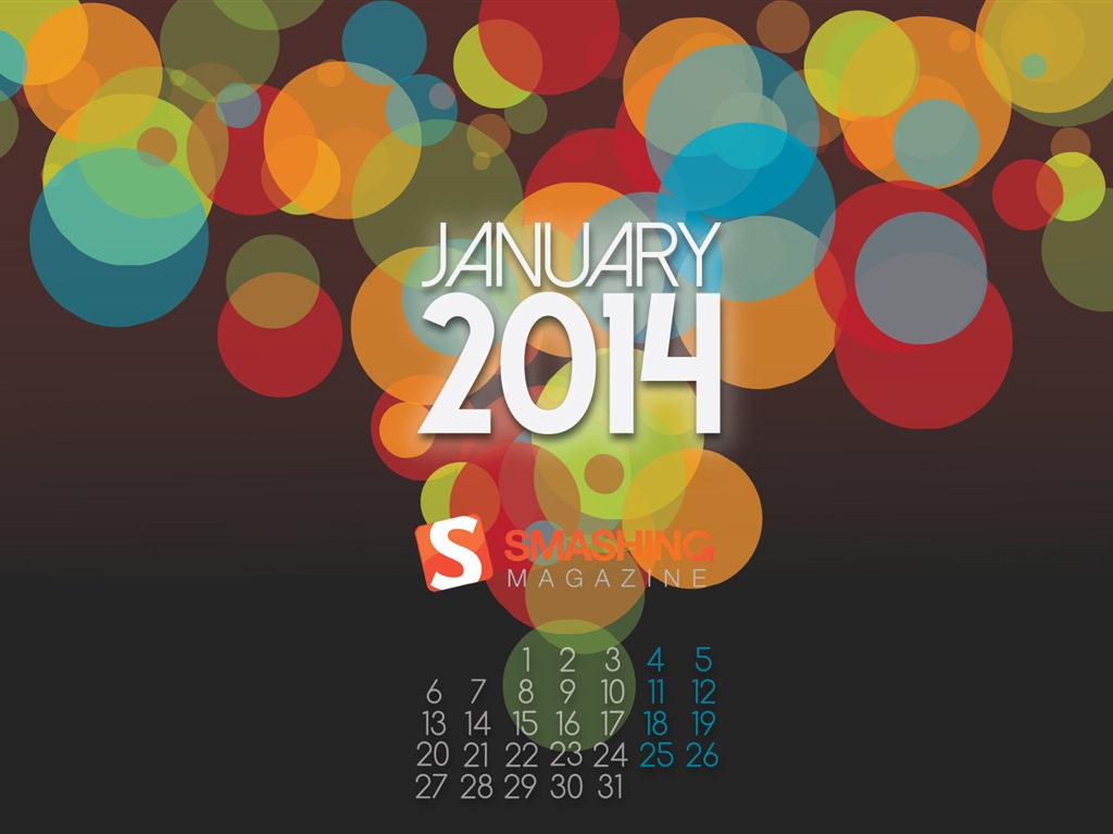 January 2014 Calendar Wallpaper (1) #18 - 1024x768
