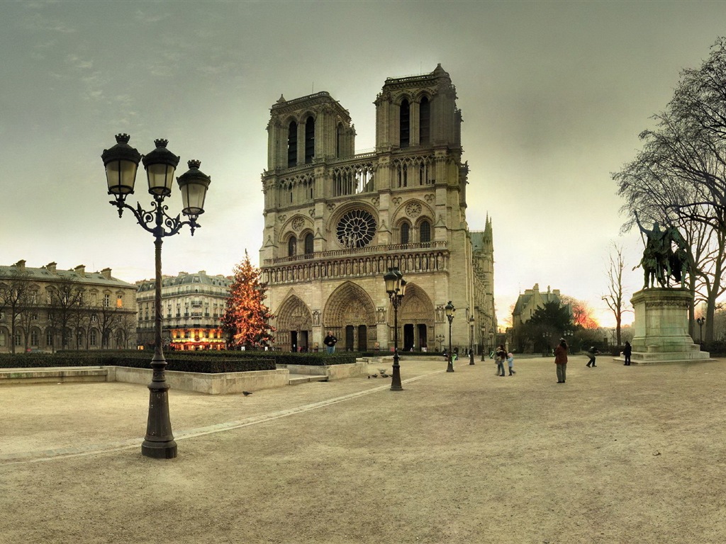 巴黎圣母院 高清风景壁纸6 - 1024x768