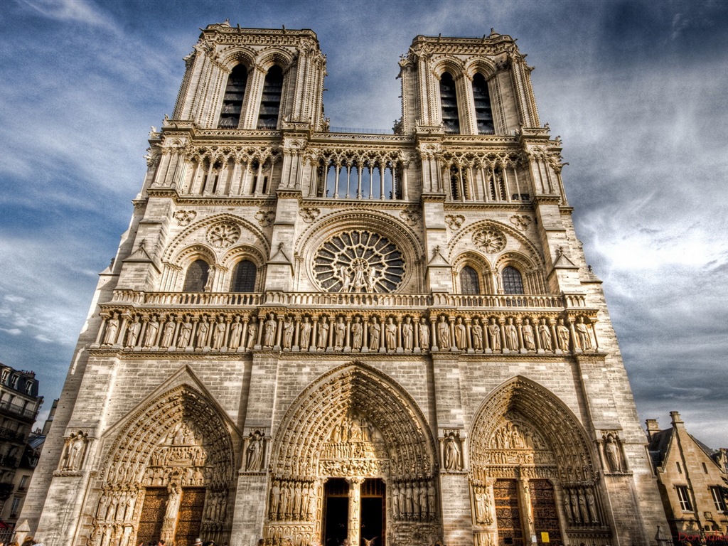巴黎圣母院 高清风景壁纸14 - 1024x768