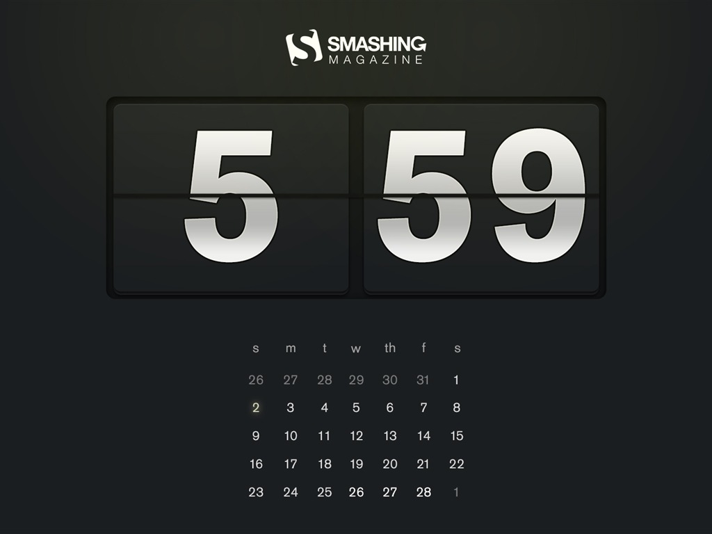 Février 2014 calendriers fond d'écran (1) #19 - 1024x768