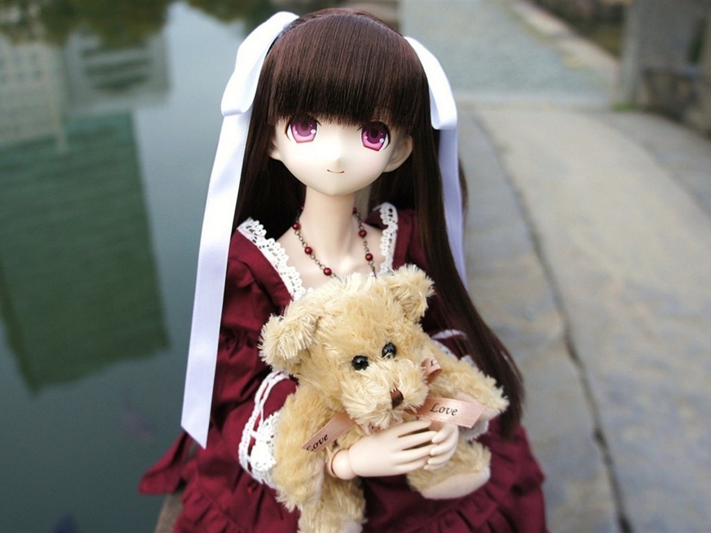 아름다운 슈퍼 Dollfie 장난감 소녀의 HD 배경 화면 #10 - 1024x768