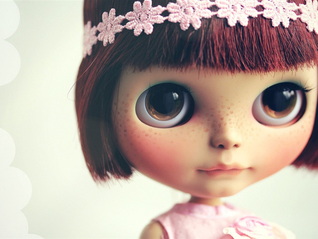 아름다운 슈퍼 Dollfie 장난감 소녀의 HD 배경 화면 #17 - 1024x768
