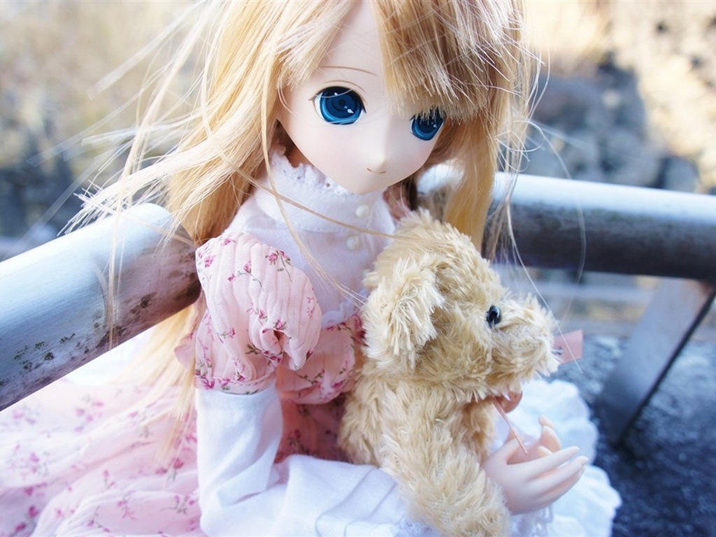 아름다운 슈퍼 Dollfie 장난감 소녀의 HD 배경 화면 #18 - 1024x768