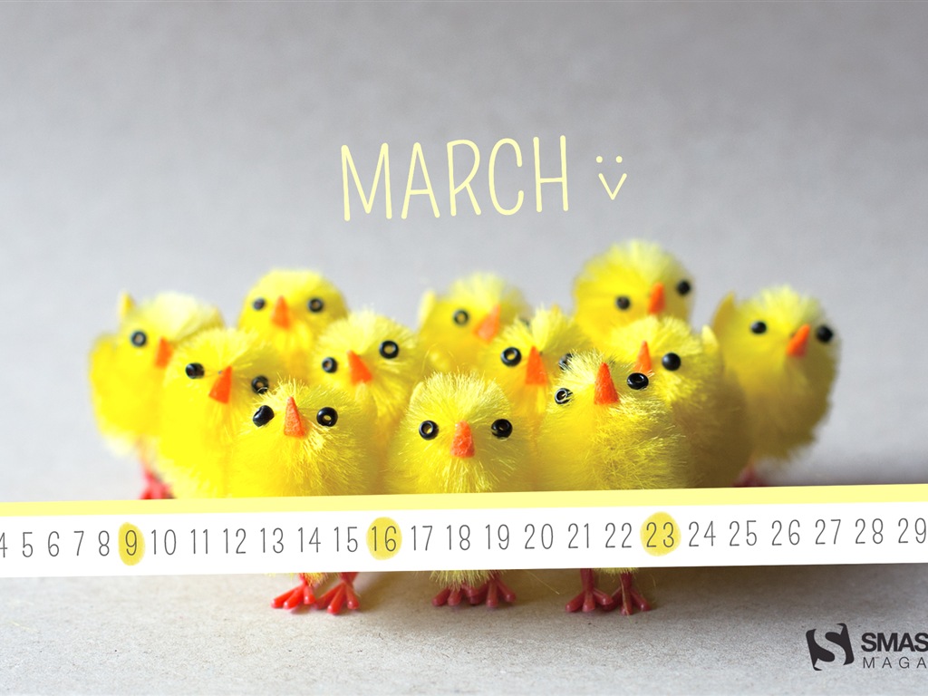 Март 2014 календарь обои (1) #20 - 1024x768