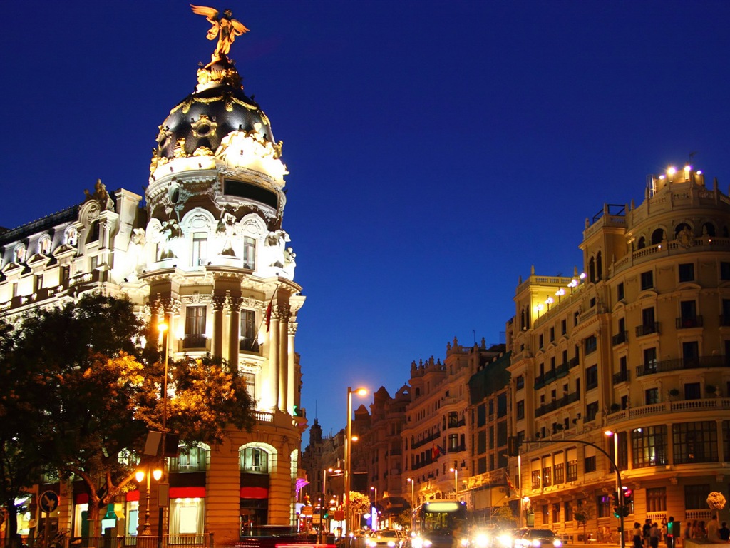 마드리드의 스페인의 수도, 도시 풍경의 HD 배경 화면 #16 - 1024x768