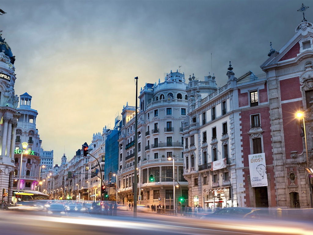 西班牙首都 马德里 城市风光 高清壁纸1 - 1024x768