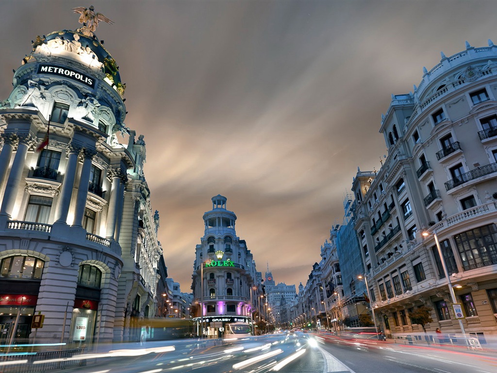 마드리드의 스페인의 수도, 도시 풍경의 HD 배경 화면 #6 - 1024x768