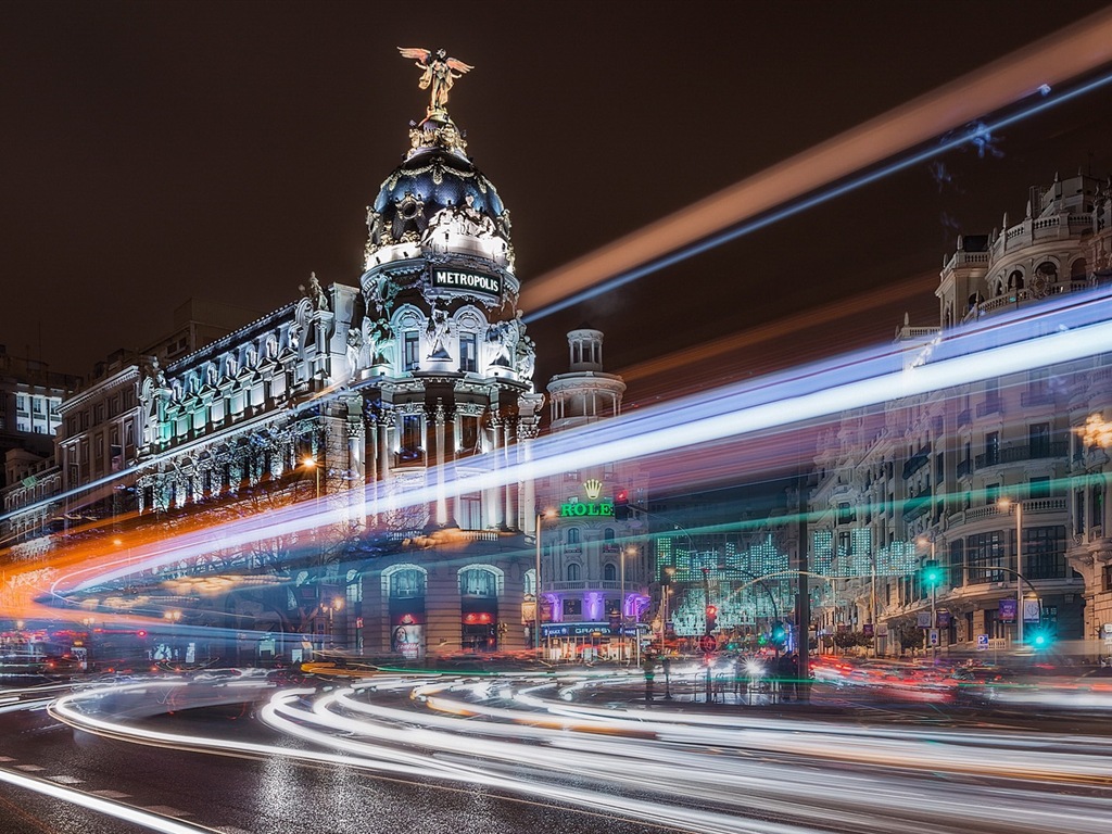 Capital española de Madrid, ciudad paisaje fondos de pantalla de alta definición #9 - 1024x768