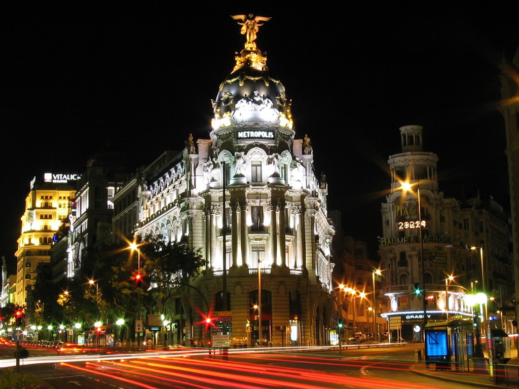 마드리드의 스페인의 수도, 도시 풍경의 HD 배경 화면 #12 - 1024x768