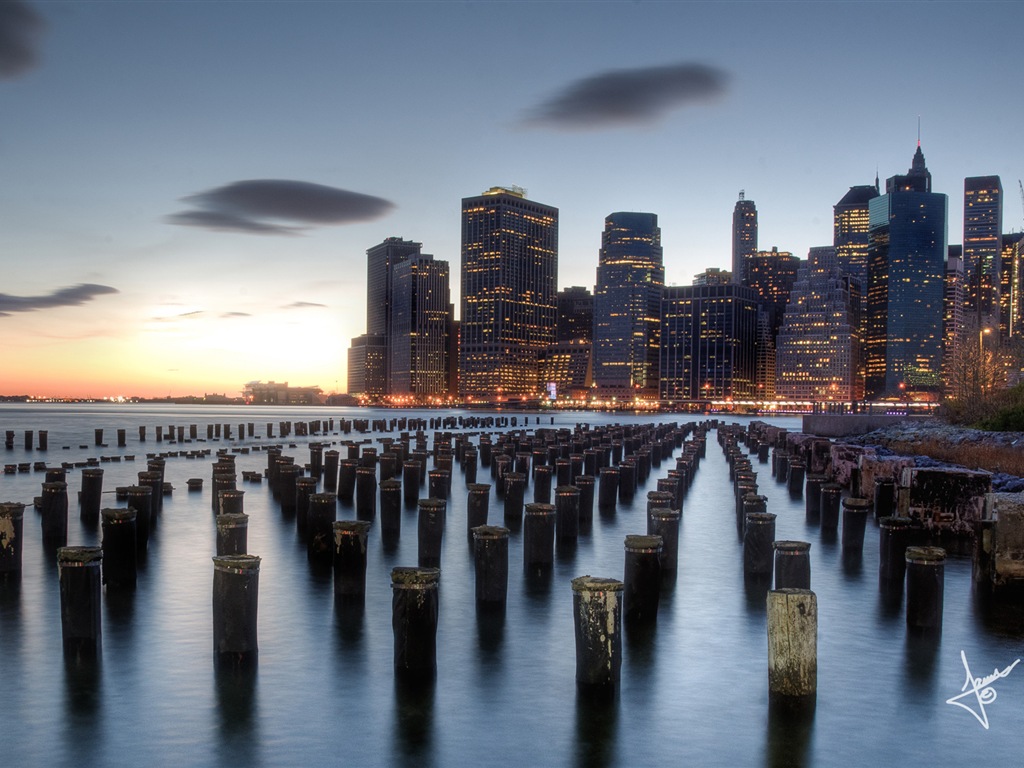 뉴욕의 도시 풍경, 마이크로 소프트 윈도우 8의 HD 배경 화면 #1 - 1024x768
