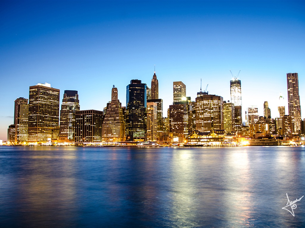 뉴욕의 도시 풍경, 마이크로 소프트 윈도우 8의 HD 배경 화면 #12 - 1024x768