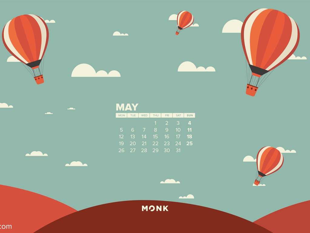 Mai 2014 Kalender Wallpaper (2) #12 - 1024x768
