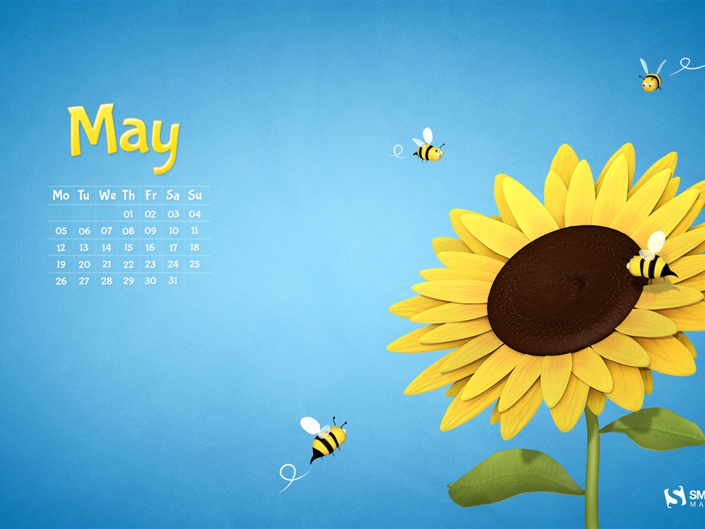 Mai 2014 calendrier fond d'écran (2) #17 - 1024x768