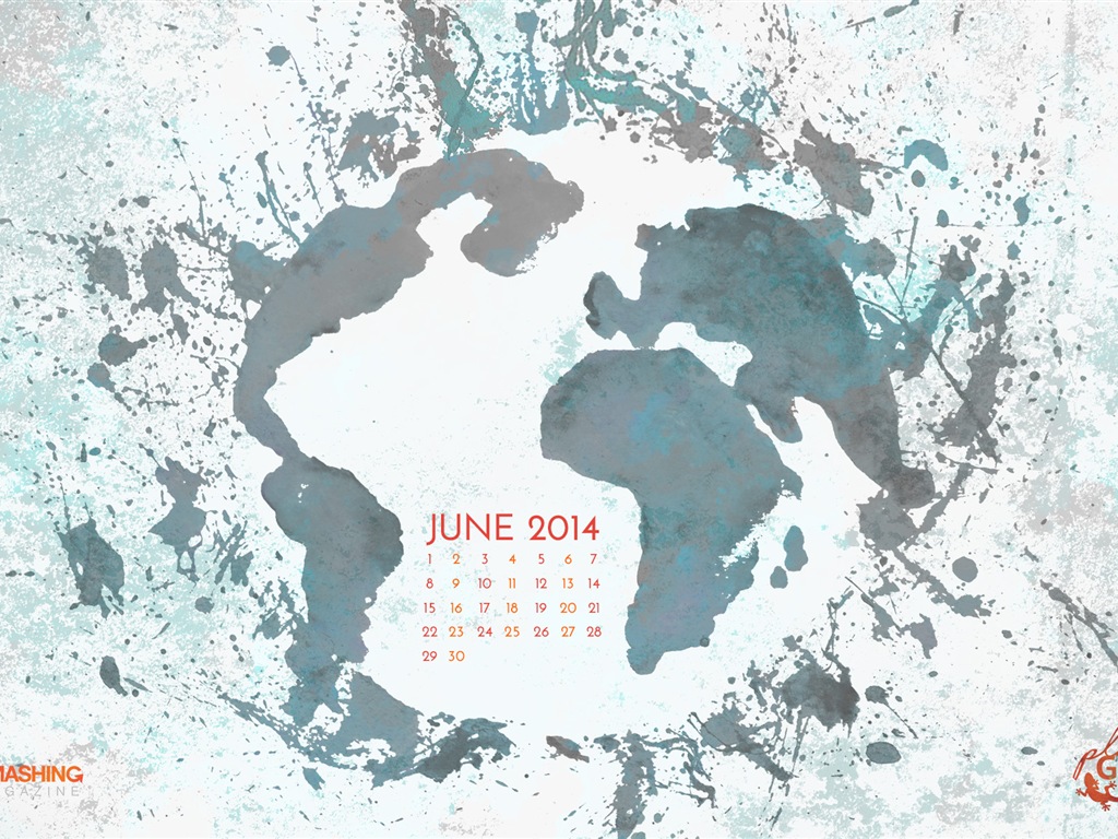 2014년 6월 달력 배경 화면 (2) #4 - 1024x768