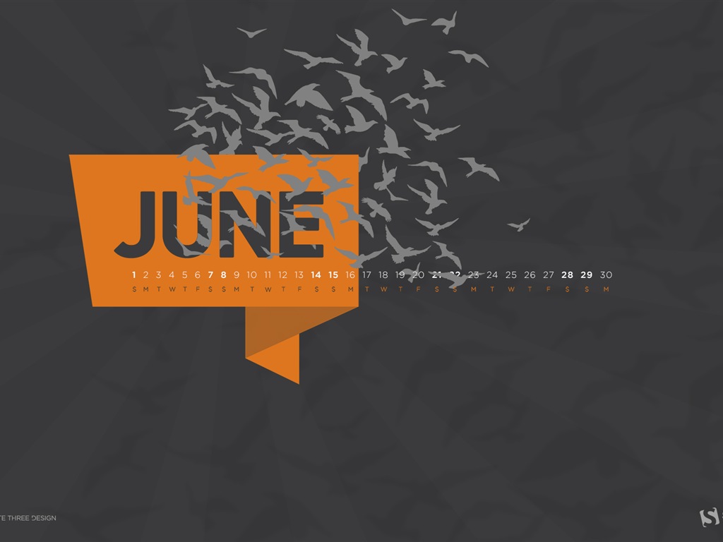 Juni 2014 Kalender Wallpaper (2) #18 - 1024x768