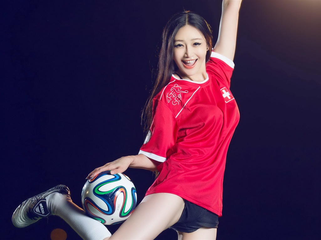 32 월드컵 유니폼, 축구 아기 아름다운 여자의 HD 배경 화면 #18 - 1024x768